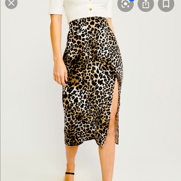 Fitch Leopard Midi Skirt | Poshmark
